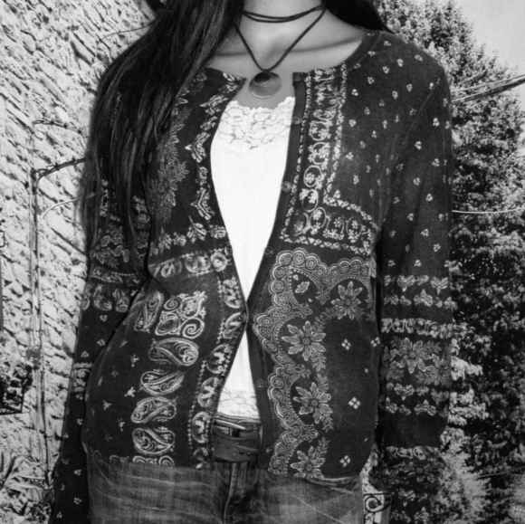Sundance Clarette Bandana Print Cardigan - Picture 1 of 4
